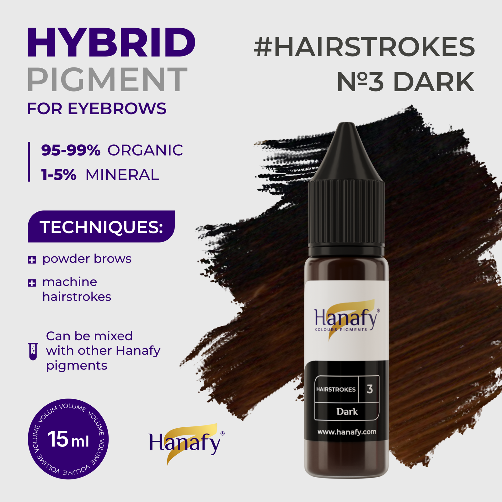 Hanafy №3 HAIRSTROKES DARK 15ml - Image 3