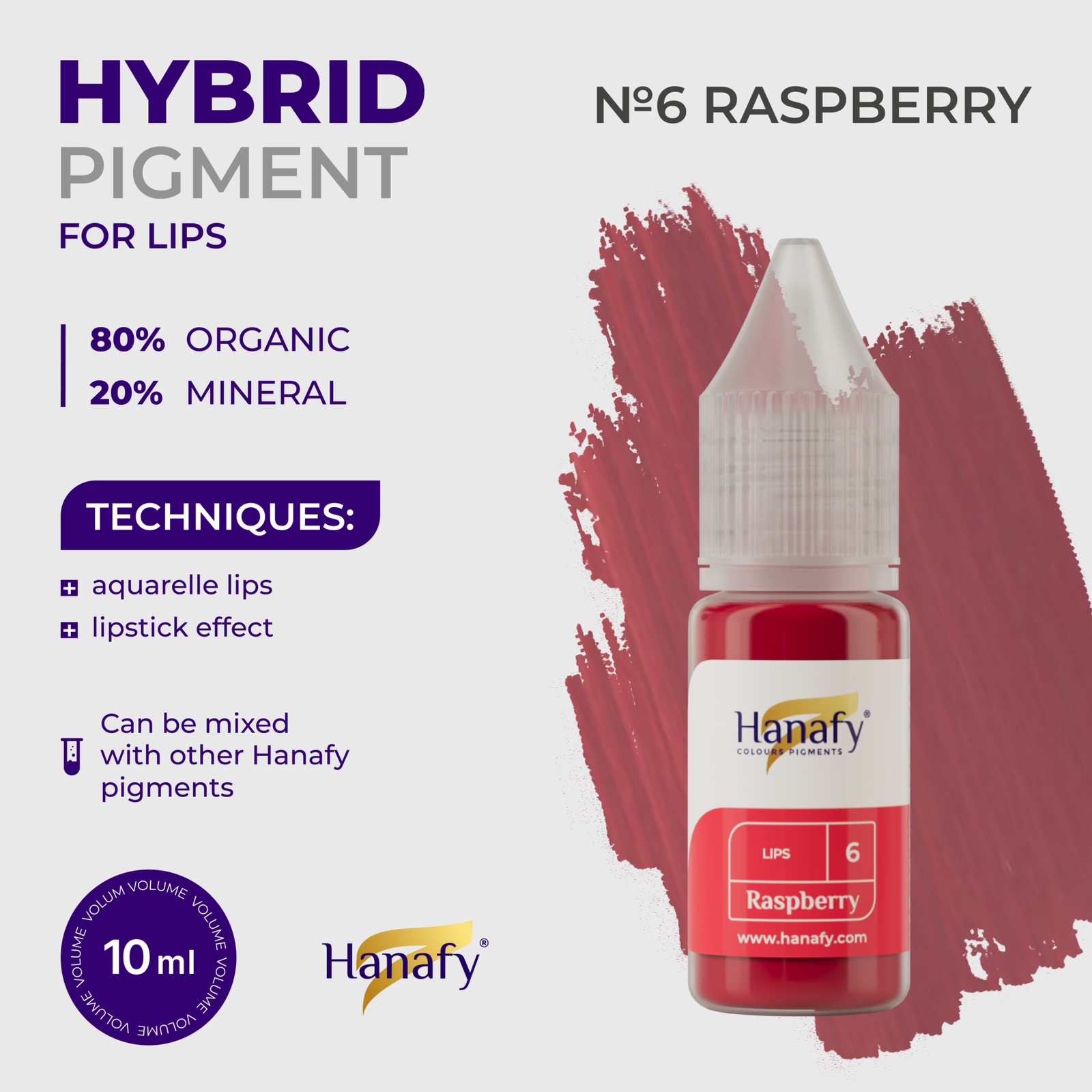 Hanafy Main Lips №6 RASPBERRY 10ml - Image 3