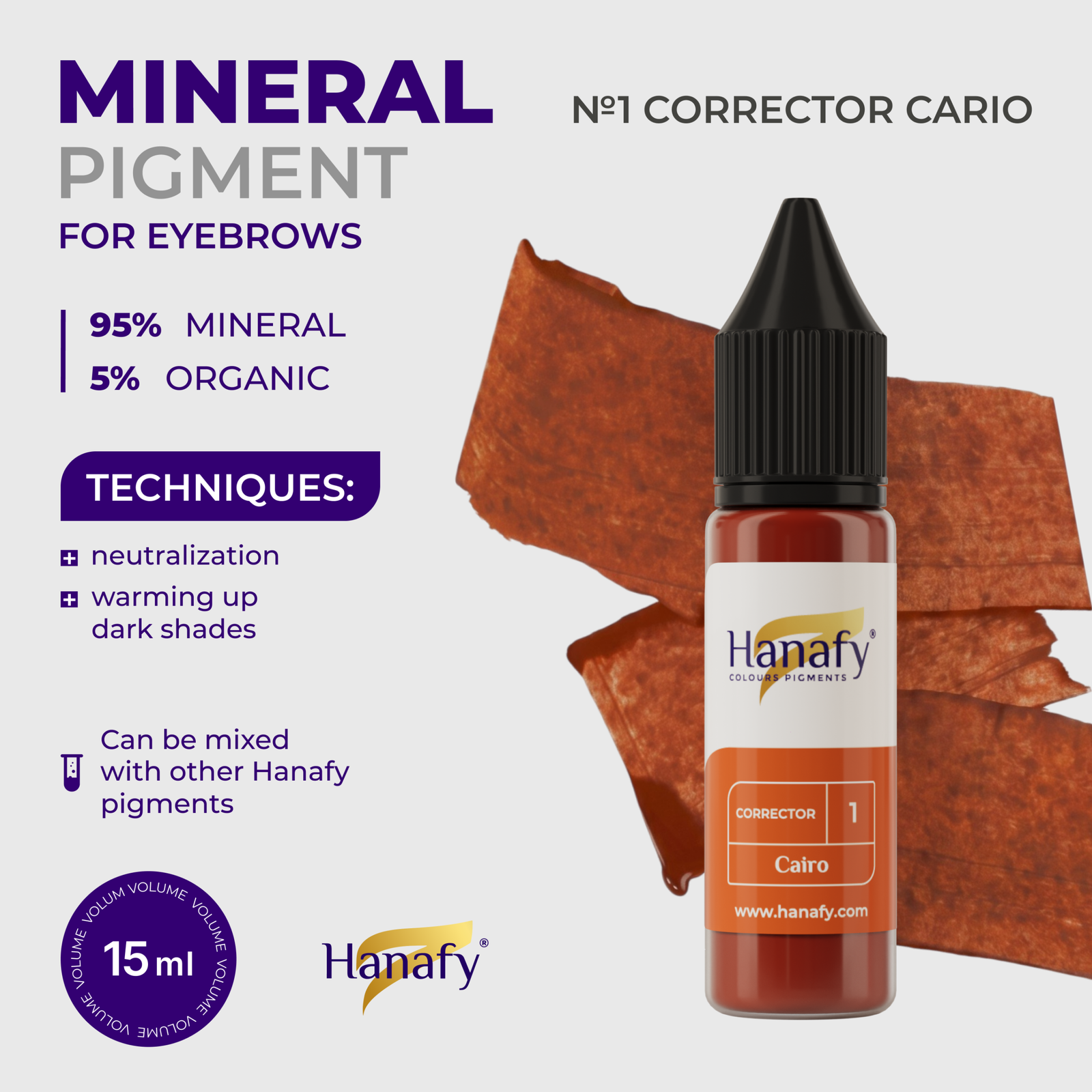 Hanafy Mineral Corrector - №1 CAIRO 15ml - Pilt 2