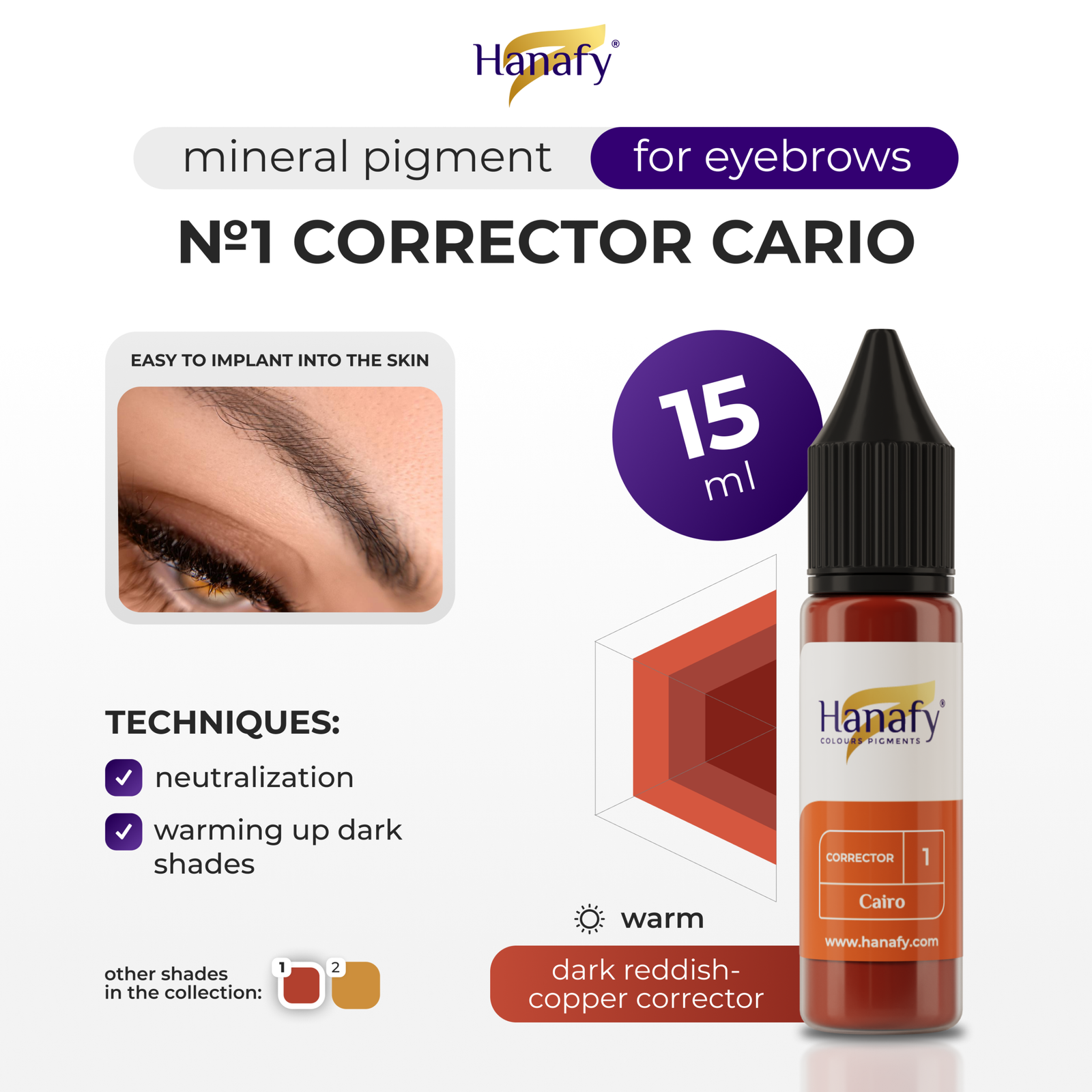 Hanafy Mineral Corrector - №1 CAIRO 15ml - Pilt 3